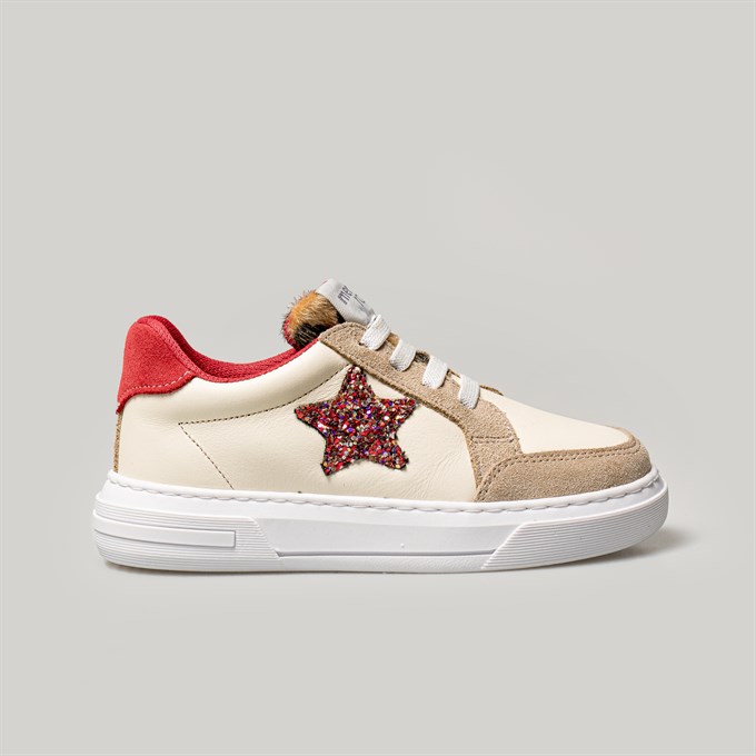 Merli&Rose Star Deri Sneaker | Glare Red