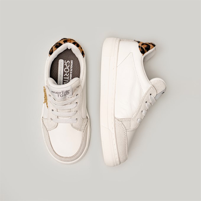 Merli&Rose Star Deri Sneaker | Gold-Leopar